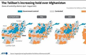ولایات افغانستان زیر چکمه طالبان